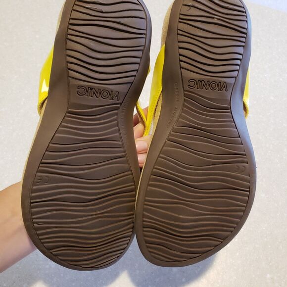 VIONIC Mona Yellow Thong Sandal Orthotic Comfort Flip Flop Women's Size 6 - Picture 6 of 7